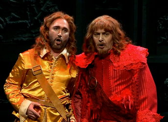 Борис Стаценко (Энрико) и Алексей Татаринцев (Эдгардо), сцена в башне